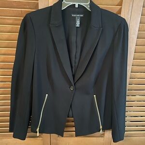 # NEW Chico’s Black Label Black Blazer with Gold Zippers